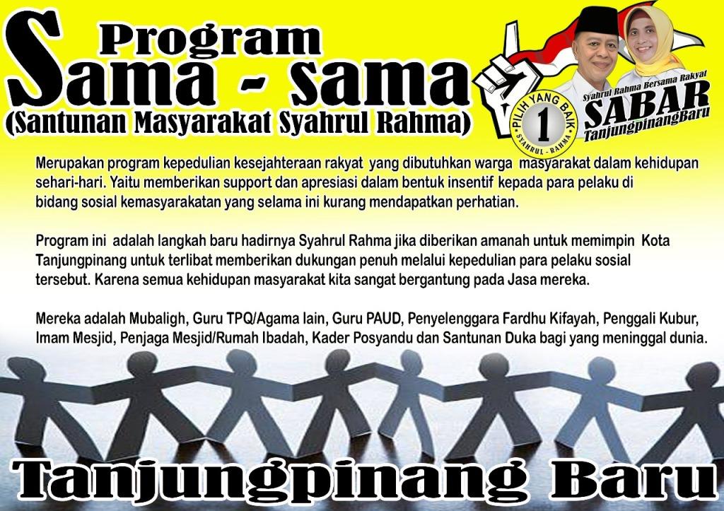 Melalui Program "SAMA-SAMA”, Paslon SABAR Berencana Anggarkan Dana Duka dan Insentif Pekerja Sosial